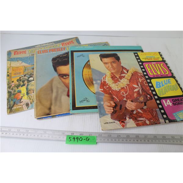 (4) Vinyl Records Elvis