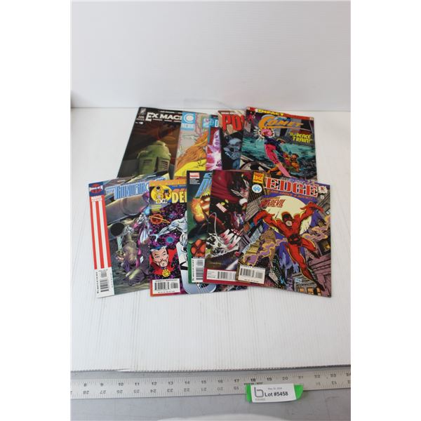 (10) Comic Books - The COmet, Ex Machina, Over the Edge, Etc