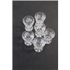 Image 6 : (4) Pottery Goblets, (3) Candle Holders, (2) Crystal Bowls, (6) Crystal Shot Glasses