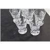 Image 7 : (4) Pottery Goblets, (3) Candle Holders, (2) Crystal Bowls, (6) Crystal Shot Glasses