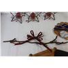 Image 4 : (3) Decorative Star Candle Holders, Hanging Decor, Hockey Stick Hanger