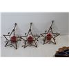 Image 6 : (3) Decorative Star Candle Holders, Hanging Decor, Hockey Stick Hanger