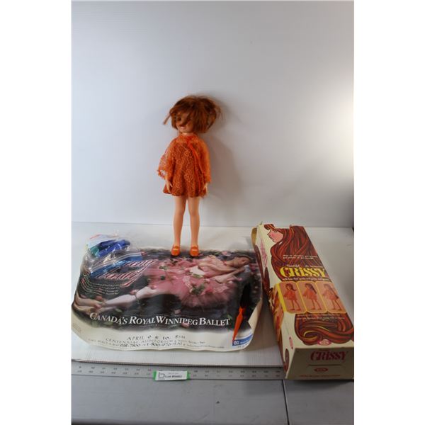Canadas Royal Winnipeg Ballet Poster, Vintage Crissy Doll w/ Box