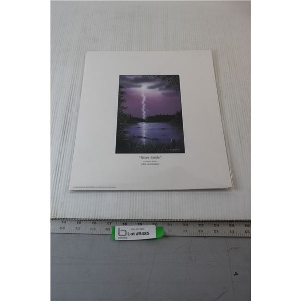 River Strike Glen Scrimshaw Picture with Certificate of Authentication