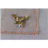 Image 3 : Enamel Butterfly Brooch with Pearl