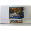 Image 1 : (2) 1000 Piece Puzzles - VW Vans - Forest Stream (used)