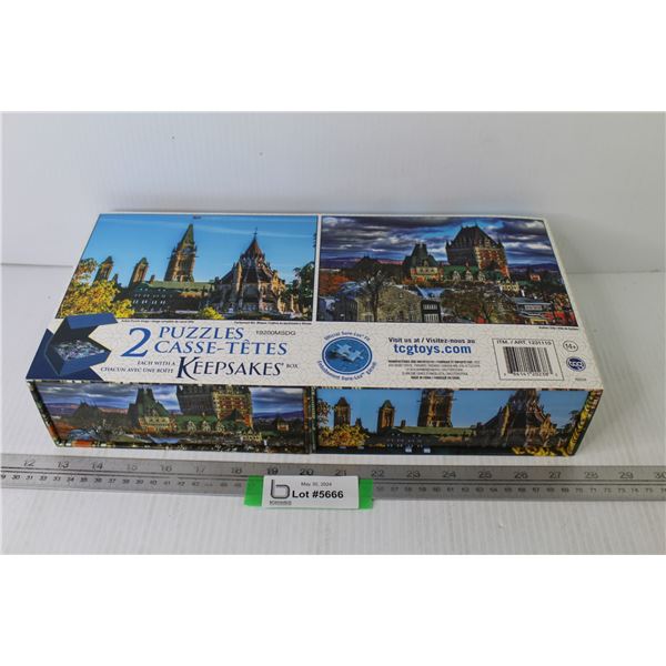 (2) 500 Piece - Keepsake Puzzles (used)