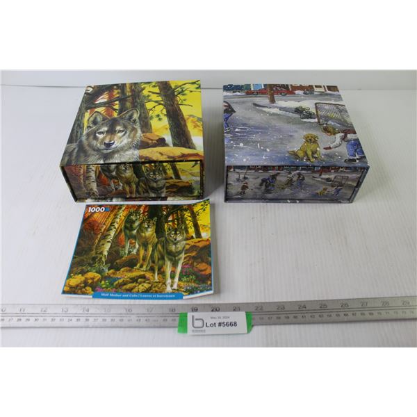(1) 1000 Piece Puzzle - (1) 500? Piece Puzzle (both used)