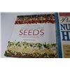 Image 6 : Framed Clock - File Folders - (4) Books - Nutritional Healing - Edible Seeds - Scrabble Dictionary -