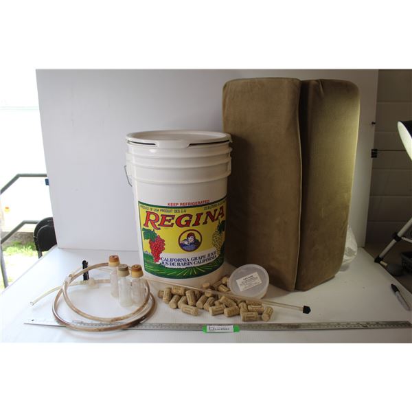 *5 Gallon Pail w/ Wine Making Supplies - Back Wedge Cushion