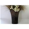 Image 2 : Metal Wall Vase w/Faux Flower Arrangement