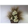 Image 3 : Metal Wall Vase w/Faux Flower Arrangement