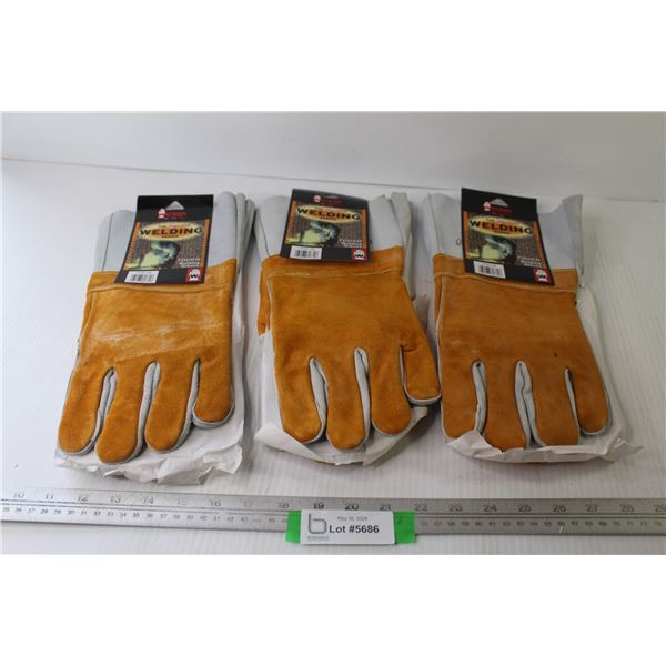 (3) Pairs of The Watson Welding Gloves (size m)