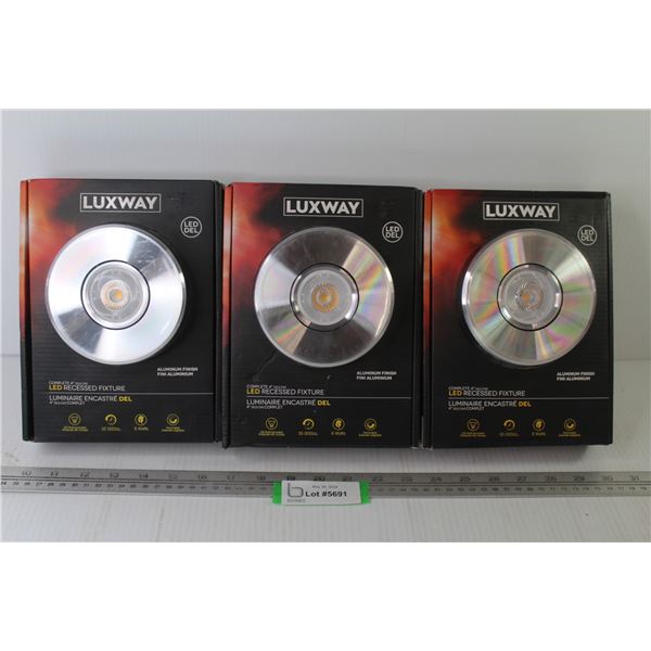 (3) Luxway - 4" LED Recessed Light Fixtures (NIB)