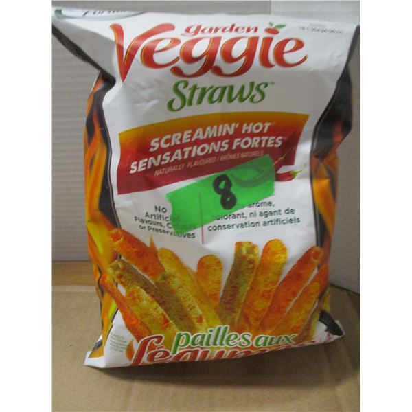 SHELF PULLS (AS IS):  VEGGIE SCREAMING HOT STRAWS (120G) - BAG