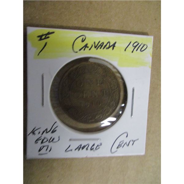 1910 KING EDWARD VII CANADA LARGE PENNY