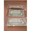 Image 1 : 1973, 1967, & 1954 LAST OF CANADA $1 BILLS
