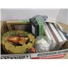Image 1 : BOX C/W ORNAMENTS, PHONE SUPPLIES, ETC