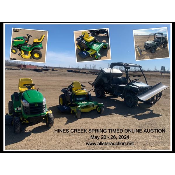 HINES CREEK TIMED ONLINE SPRING CONSIGNMENT AUCTION - May 20 - 26, 2024