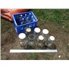 Image 1 : (7) Large Misc. Jars & (10) Pop House Bottles w/Crate