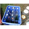 Image 2 : (7) Large Misc. Jars & (10) Pop House Bottles w/Crate