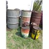 Image 1 : (5) Vintage Oil Drums (Saskatoon Highway, British American Oil) & (4) Oil Pails (John Deere, B/A)