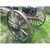 Image 2 : Antique Wood Wheel Hay Wagon
