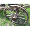 Image 3 : Antique Wood Wheel Hay Wagon