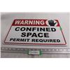 Image 1 : Confined Space Warning Sign - 18" x 12 1/4"