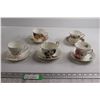 Image 1 : (4) Teacups with Saucers - Queen Anne, Royal Stafford