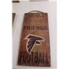 Image 2 : (2) Pairs Wooden Placards - Atlanta Falcons, Carolina Panthers, 6" x 12"