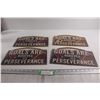 Image 1 : (4) Wooden Placards - Arizona Cardinals, Washington Redskins