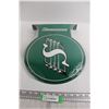 Image 1 : Saskatchewan Roughriders Metal Flange Wall Decor - 13 1/2" x 17 1/2"