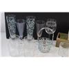 Image 3 : (17) Lot of Glasses and 2 - Small Stoneware Planters
