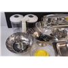 Image 2 : (12+) Lot of Chrome & Plastic Tidbit Trays, Reamers, Glassware