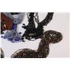 Image 2 : (5) Long Beaded Necklaces / Neck Wraps - Longest 50"