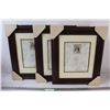 Image 1 : (3) New Brown Wooden Photo Frames - 11' x 14"