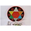 Image 2 : Chinese Checkers Metal Game Board, Marbles, Instructions