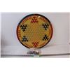 Image 1 : Vintage Large Chinese Checkers Metal Game Board 18" Wide & Marbles