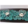 Image 2 : Candle Holder Display with Rocks & 4 Tea Light Candles and Vases