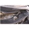 Image 3 : Silver Rose Large Black Leather Handbag / Purse - Authenticity Not Guaranteed