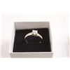 Image 2 : Sterling Silver Cubic Zirconia Ring - Size 6.5, Adjustable