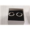 Image 2 : Sterling Silver Cubic Zirconia Hoop Earrings