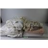 Image 1 : (2) Sets of White Sheets - Towel - Pillow Cases - Doily
