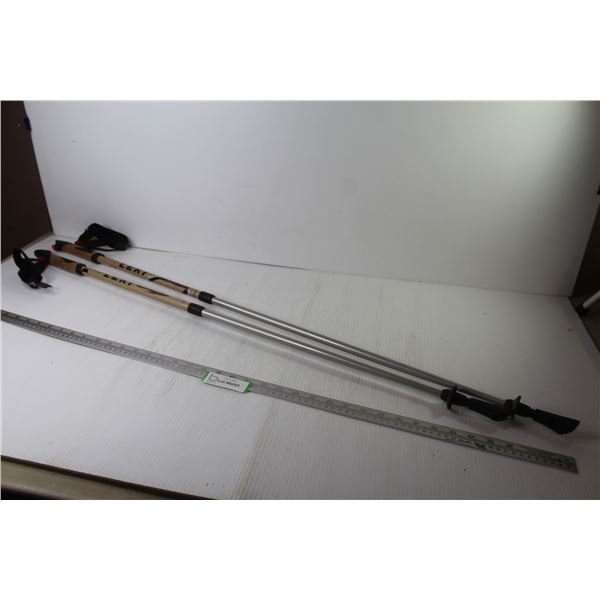 (2) Telescopic Leki Walking Sticks