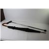 Image 4 : Wooden Handled Black Umbrella - Metal Cane w/Plastic Handle