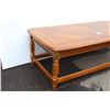Image 3 : **Wooden Living Room Table - 24" x 52" x 17" H, Some Wear