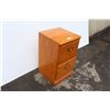 Image 2 : **Wooden 2-Drawer File Cabinet with Lock and Key - 16" x 16" x 28" H