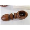 Image 4 : Wooden Twist Nut Cracker - Brass Tray - Wooden Bottle Holder - Wall Decor