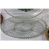 Image 3 : 1981 Royalty Plate - Oval Divided Glass Plate - Oval Christmas Plate - Angel Plate - Glass Dish
